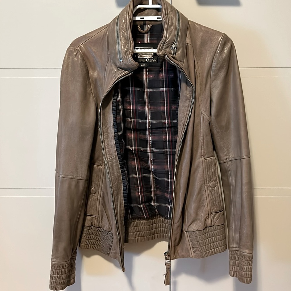 Aritzia Mackage leather bomber jacket